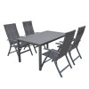 Stůl zahradní CALVIN 143 barva šedá / antracit