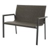 Lavice pevná 2-místná stohov.CALVIN tm. šedá/antracit, žíhaná AS-947  Model 2023