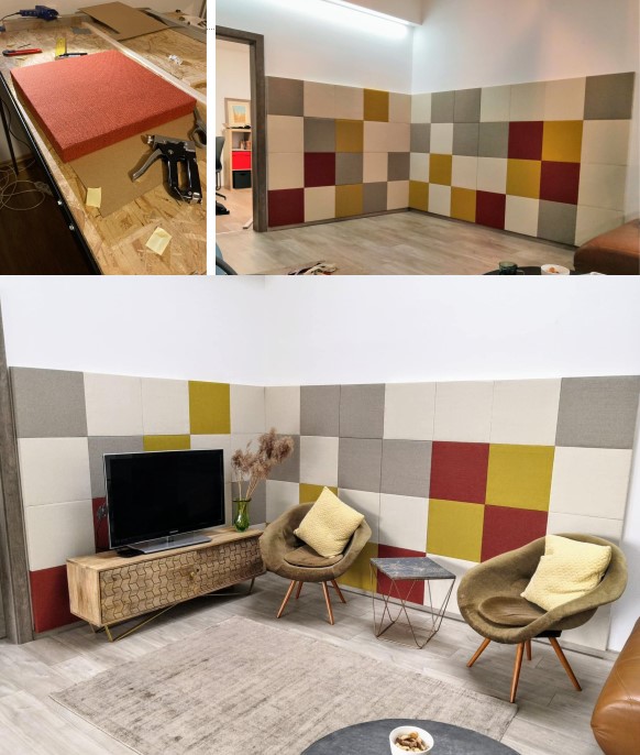 Dizajnový akustický panel - inštalácia