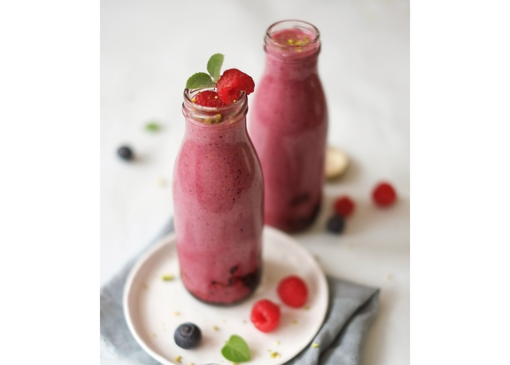 Malinowo-jagodowy koktajl tsampa