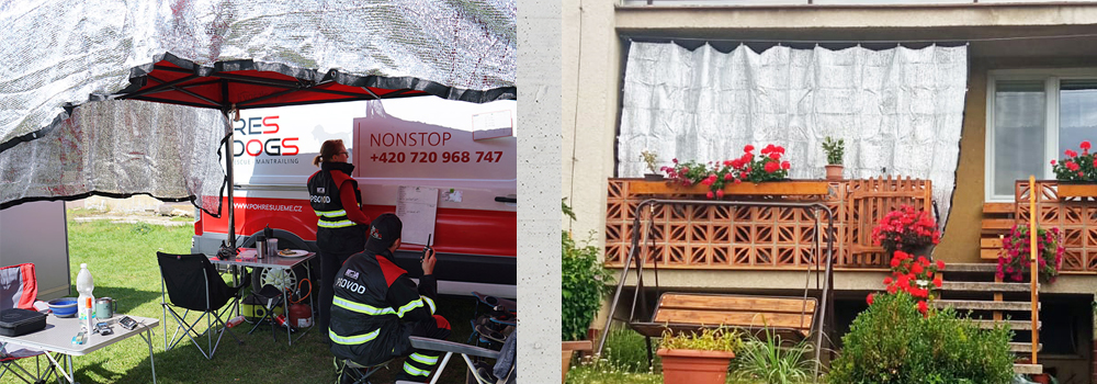 Protisluneční plachta na dodávku