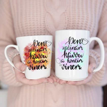 Den začínám kávou a končím vínem.