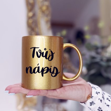 Hrnek metalic zlatý