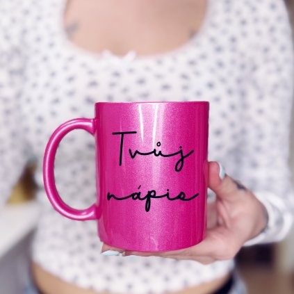 Hrnek metalic růžový