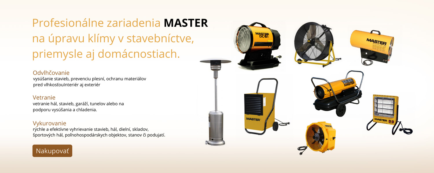 Master odvlhcovanie, vetranie, vykurovanie aj zatopenych objektov