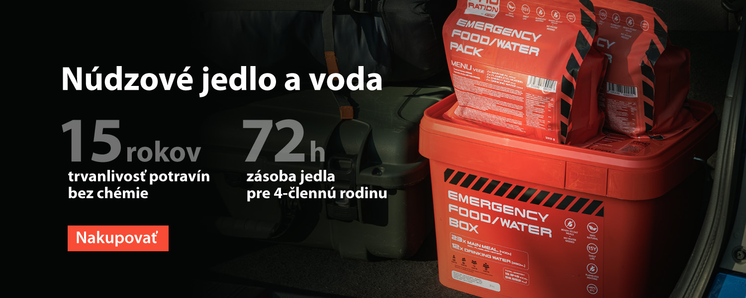Núdzové jedlo a voda pri katastrofach