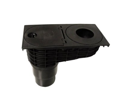 HL660E Lapač strešných naplavenín so zvislým vstupom na rôzne priemery potrubí a zvislým výstupom na DN110125