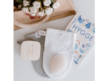 Bavlněná tělová žínka s vaflovým vzorem – přírodní žínka na sprchu a peeling