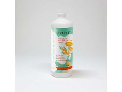 Natuty prací gel na bílé i barevné prádlo s vůní citronu 1 kg – přírodní prací gel