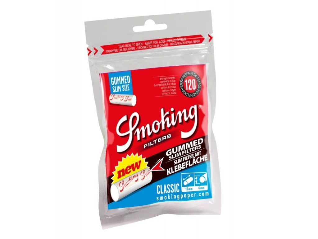 smoking classic filter mit klebestreifen slim 6mm 1 box 10 beutel 1 ve~2