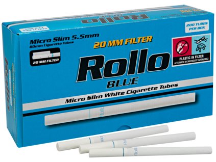 ROLLO BLUE Micro Slim 5,5mm 200ks (MOC 50,-Kč)