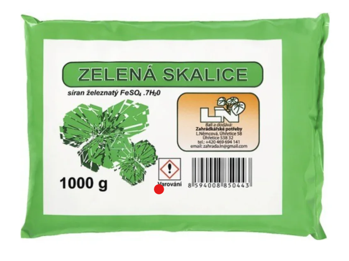 Zelená skalice: použití podle návodu výrobce
