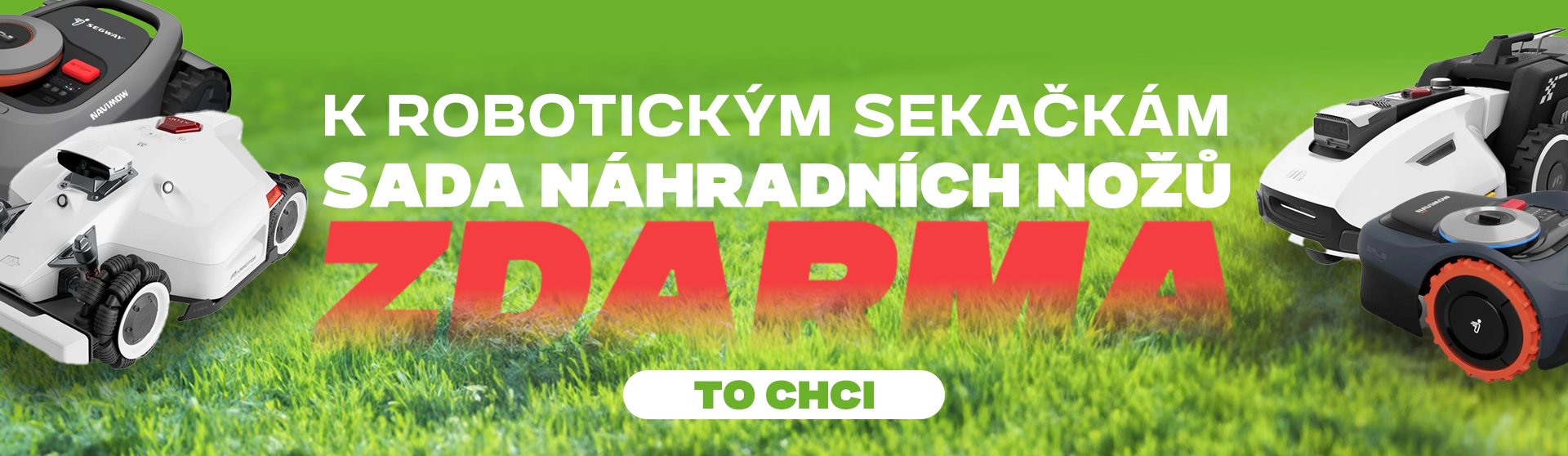 Nože k robotickým sekačkám zdarma