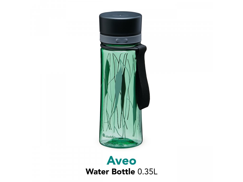 6369 2 aladdin aveo lahev na vodu 350ml zelena s potiskem