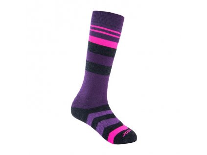 SENSOR Sportovní ponožky SLOPE MERINO - fialovorůžové