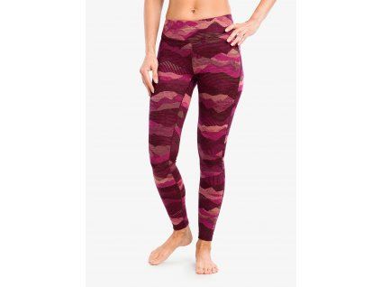 SMARTWOOL Thermo legíny CLASSIC THERMAL MERINO BL PATTERN BOTTOM fuchsia - růžové