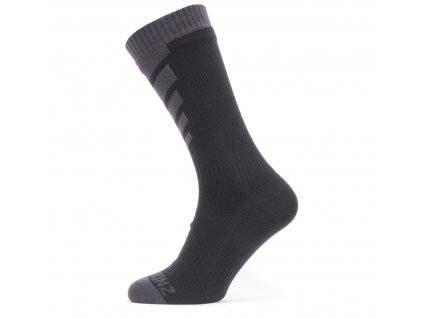 890464a2 ponozky sealskinz wf warm weather mid length sock seda cerna black grey