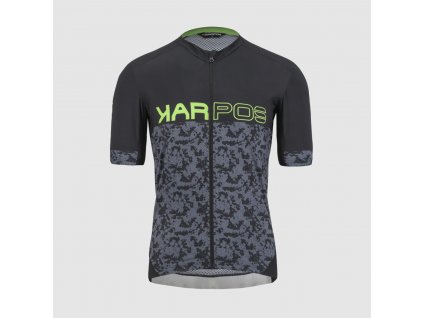 KARPOS Pánský cyklistický dres JUMP JERSEY (170) black/ombre blue/green fluo - černý/modrý