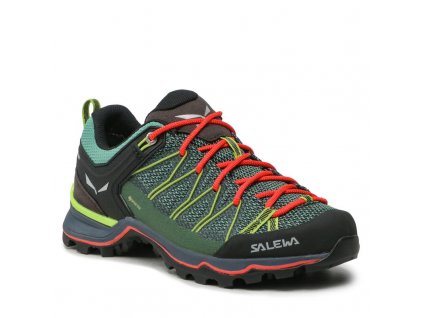 trekingov obuv salewa ws mtn trainer lite gtx gore tex 61362 feld green fluo coral 5585