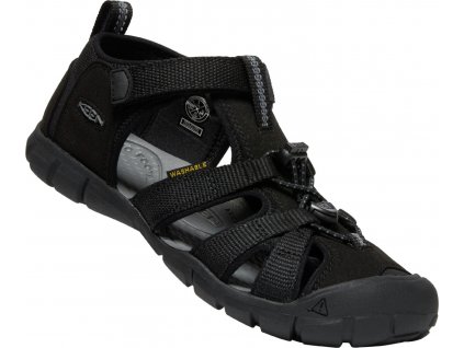 KEEN Dětské sandály SEACAMP II CNX YOUTH black/grey - černé