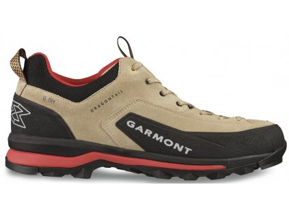GARMONT Pánské trekové boty DRAGONTAIL G-DRY cornstalk beige/red - béžové