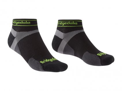 BRIDGEDALE Pánské ponožky TRAIL RUN ULTRALIGHT T2 MERINO SPORT LOW  black - černé