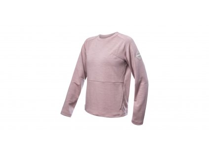 SENSOR Dámská mikina MERINO UPPER TRAVELLER dusty pink - růžová