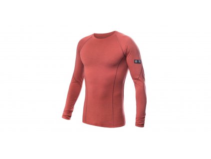 SENSOR Pánské triko MERINO ACTIVE terracotta / červené