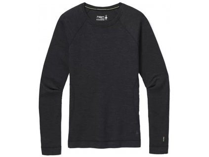 SMARTWOOL Dámské triko CLASSIC THERMAL MERINO BL CREW charcoal heather - černošedé