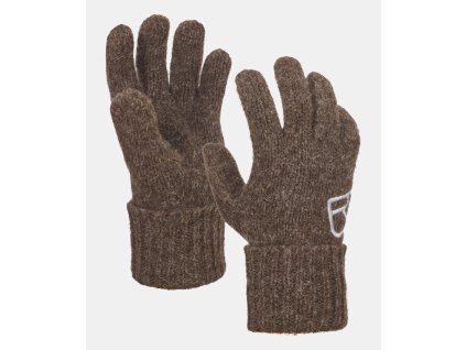 ORTOVOX Rukavice CLASSIC WOOL GLOVE black sheep - hnědé