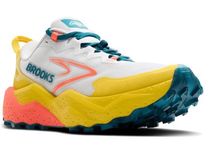 BROOKS Dámské běžecké boty CALDERA 8 bit of blue/quince/flame - bíložluté