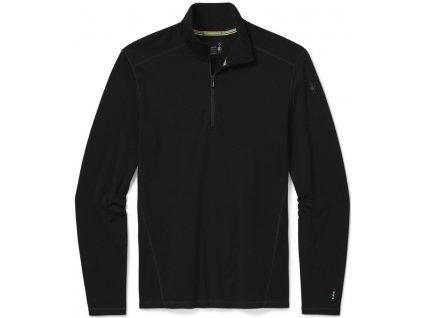 SMARTWOOL Pánské triko M MERINO 250 BASELAYER 1/4 ZIP BOXED black – černé