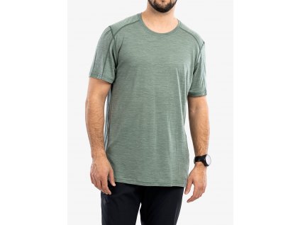 SMARTWOOL Pánské triko M MERINO SPORT 120 MOUNTAIN BIKE SS TEE sage heather – zelené