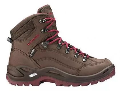 LOWA dámské trekové boty RENEGADE GTX MID LS espresso/berry - hnědá (Velikost - Lowa 41 (7))