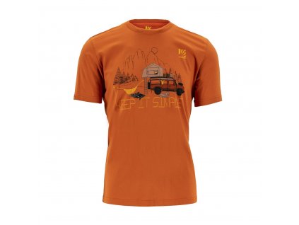 KARPOS Pánské triko GENZIANELLA T-SHIRT roibos tea - oranžové