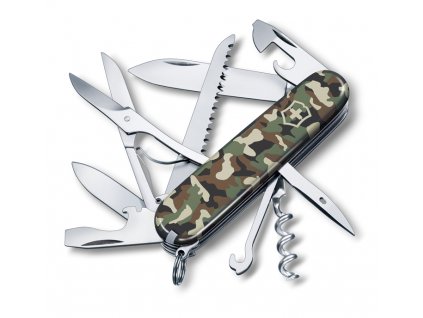 VICTORINOX Kapesní nůž HUNTSMAN CAMOUFLAGE 91 mm- zelený