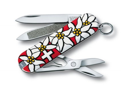 VICTORINOX Kapesní nůž CLASSIC SD EDELWEISS - bílý