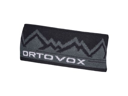 ORTOVOX Čelenka PEAK HEADBAND black raven - černá
