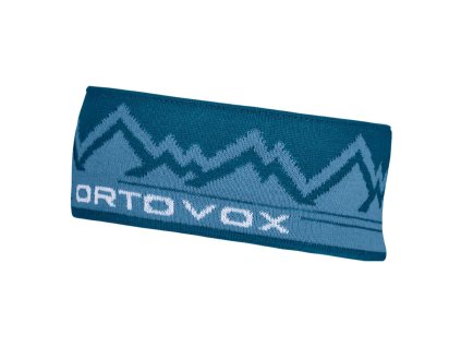 ORTOVOX Čelenka PEAK HEADBAND petrol blue - modrá