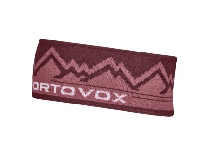 ORTOVOX Čelenka PEAK HEADBAND winetasting - červená