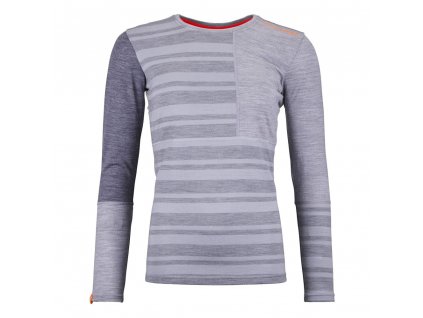 ORTOVOX Termoprádlo 185 ROCK'N'WOOL LONG SLEEVE grey blend