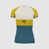 KARPOS Dámské triko MOVED EVO W JERSEY (034) lemon curry/white/corsair - žluté/bílé/modré