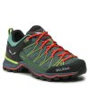 trekingov obuv salewa ws mtn trainer lite gtx gore tex 61362 feld green fluo coral 5585