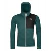 ORTOVOX Pánská mikina FLEECE HOODY dark pacific - zelená