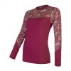 SENSOR MERINO IMPRESS dámské triko dl.rukáv    (Barva Fialová, Velikost XL)