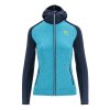 KARPOS Dámská mikina AMBRIZZOLA W FULL-ZIP HOODIE blue atoll/sky captain - modrá