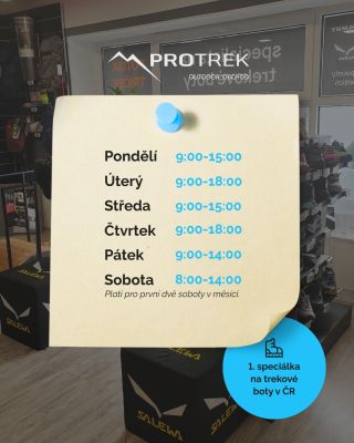 📢 ZMĚNA otevírací doby prodejny Protrek Ostrava. Od pondělí 8. 6. 2026 dochází ke změně otevírací doby naší prodejny v...