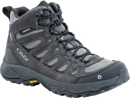 OBOZ Pánska treková obuv SAWTOOTH ASCENT MID B-DRY WATERPROOF WIDE charcoal - sivá (Veľkosť EU - komplet 42)