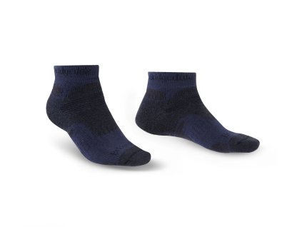 BRIDGEDALE Pánske trekové ponožky HIKE MIDWEIGHT MERINO PERFORMANCE ANKLE navy - modré (Veľkosť L)