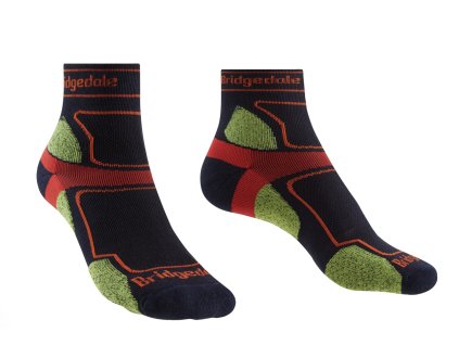 BRIDGEDALE Pánske ponožky TRAIL RUN ULTRALIGHT T2 COOLMAX SPORT 3/4 CREW - modré (Veľkosť 40-43)